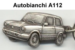 Chaveiro Autobianchi A112 Em Metal Relevo Solido - Carro
