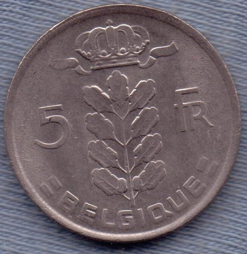 Belgica 5 Francs 1977 * Leyenda En Frances *