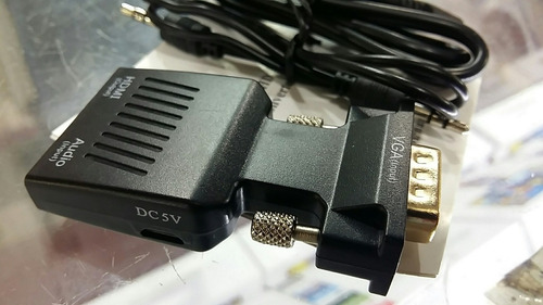 (frete $10) Conversor Adaptador Entr Vga Macho Sai Hdmi Fem
