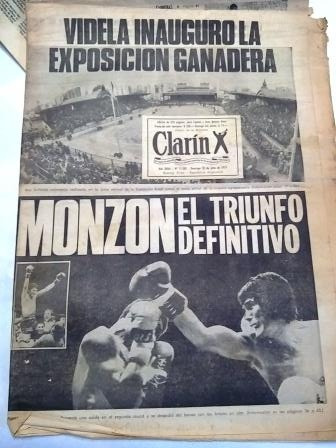 Clarin Carlos Monzon Gana A Valdes Tapa Y 9 Paginas