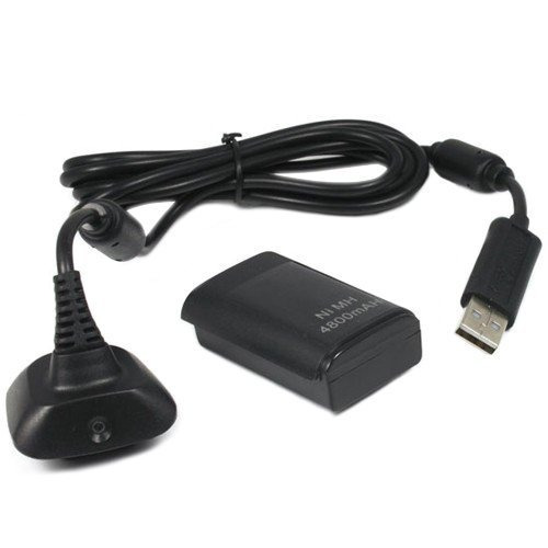 Kit Play & Charge Para Controle Sem Fio Do Xbox 360