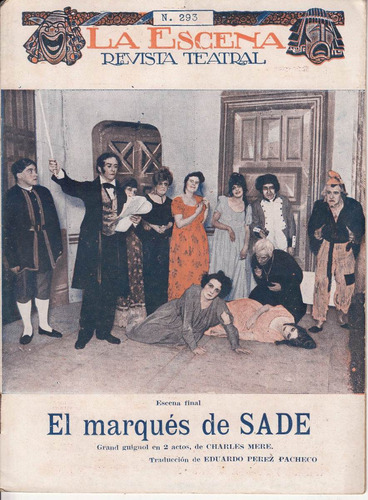 1924 Teatro El Marques De Sade Charles Mere Grand Guignol