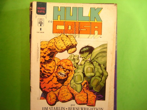 Cx T 75 Mangá  Dc Marvel Graphic Raridade Hulk E O Coisa  01