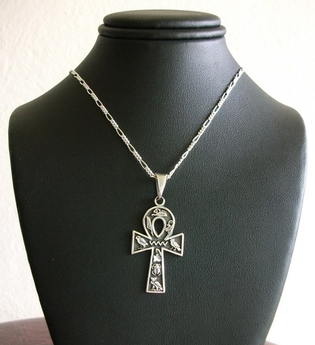 Imagen 6 de 6 de Dije De Cruz Egipcia Ankh Anck En Plata Fina Ley.925