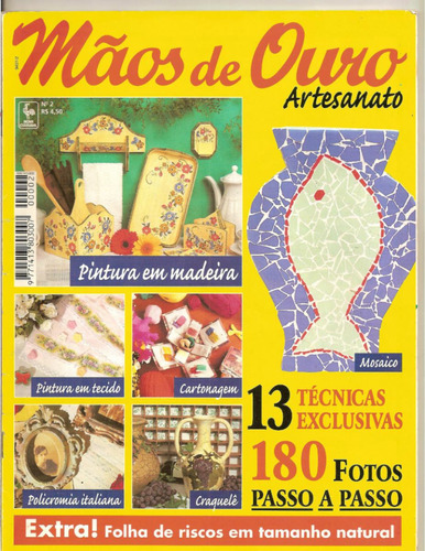 Revista Mãos De Ouro Artesanato - 180 Fotos Passo A Passo