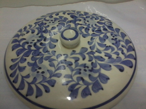 Antiga Tampa Porcelana Louça Pintada