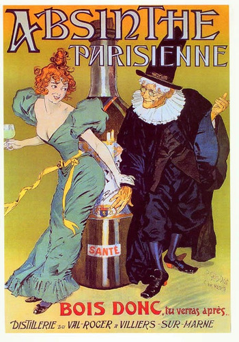 Cartaz Poster Vintage Bebida Absinto Parisienne França