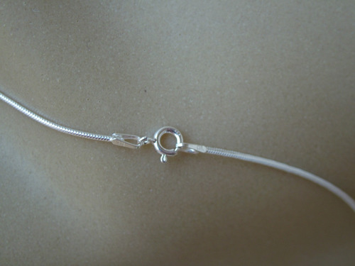 Corrente Rabo Rato Redonda 1mm 60cm Prata 925 Legítima