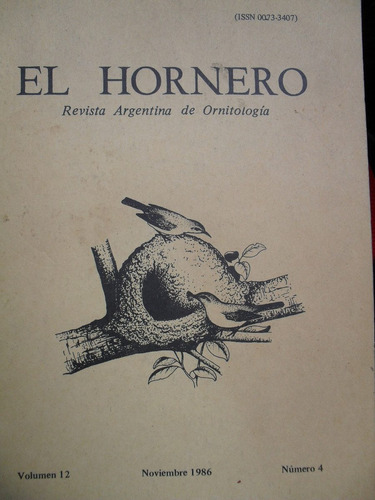 El Hornero - Revista Argentina De Ornitología - Vol 12 Nº 4