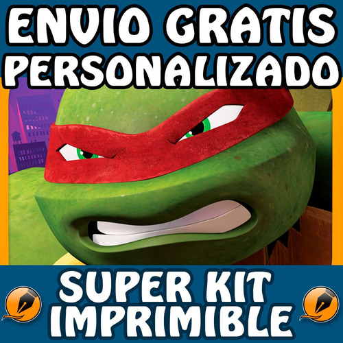 Kit Imprimible Tortugas Ninjas Personalizado Gratis Cumpleañ