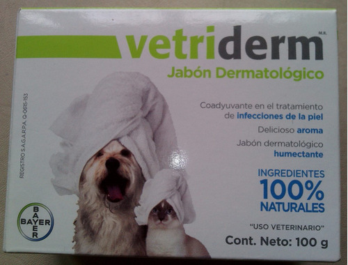 Lote 20 Jabón Vetriderm Bayer Dermatológico 100gr Perro Gato