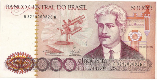 Brasil C-175, 50.000 Cruzeiros 1986, Primeira Série 3249, Fe