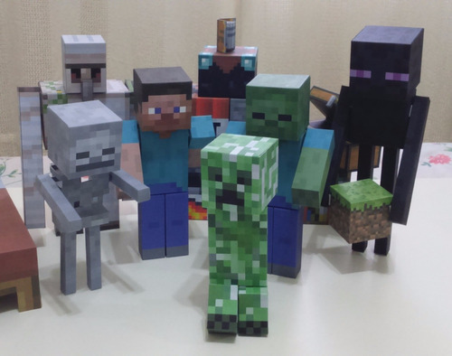 Kit Festa E Decoração Minecraft Personagens Steve Creeper !