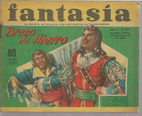 Revista / Fantasia / N° 230 / Año 1954 / Brazo De Hierro