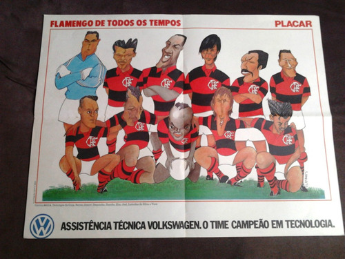 Poster - Flamengo De Todos Os Tempos - Raríssimo