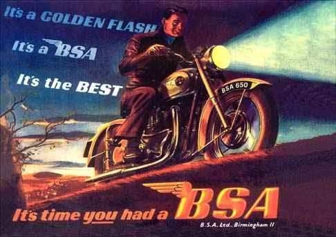 5155- Placa Decorativa Moto Motorcycle Bsa