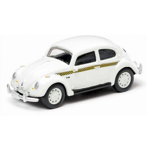 Fusca Vw Classico Taxi Sao Paulo 1:64 Diecast Metal Miniatur