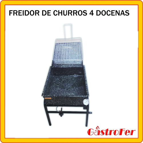 Imagen 4 de 5 de Freidora Depaolo Para Churros A Gas Para 4 Docenas + Canasto