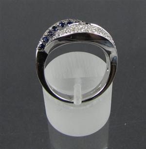 Um Show De Jóia,todo Em Ouro Branco 18k,diamantes E Safiras!