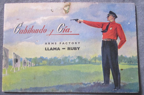 Antiguo Libro Pequeño De Armas Llama Y Ruby Gabilondo Y Cia