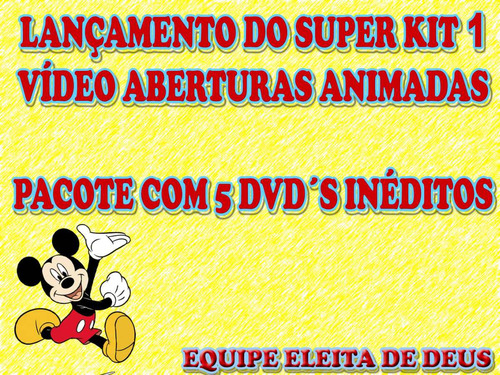 Super Kit 1 De Vídeo Aberturas Animadas 5 Dvd´s Lançamento