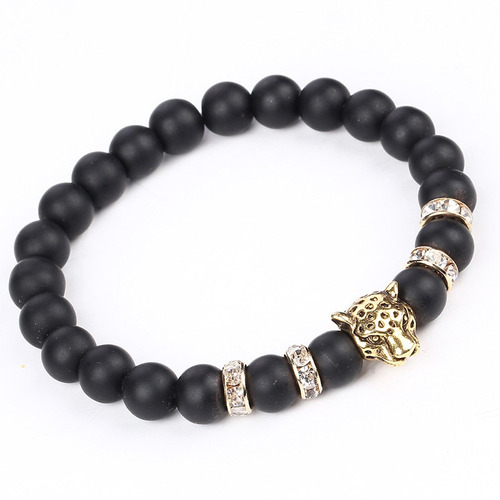 Pulsera Bracalete Fashion Leopardo Plata Dorado En Stock