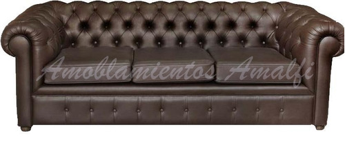 Sillón Chesterfield Antiguo En Talampaya 3 Cuerpos 195x80x90