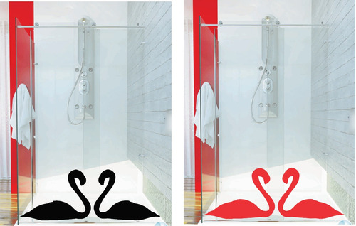 Adesivo Decorativo Parede Box Banheiro Ganso Bolha Lago Mar