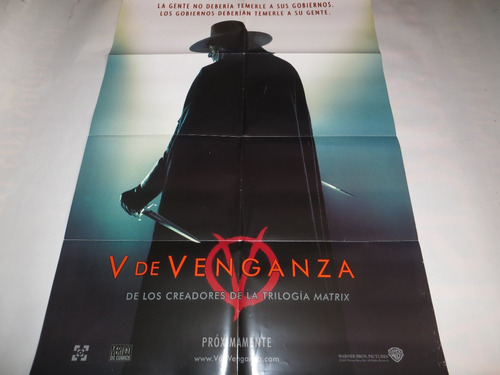 Poster Original De La Pelicula  V De Venganza