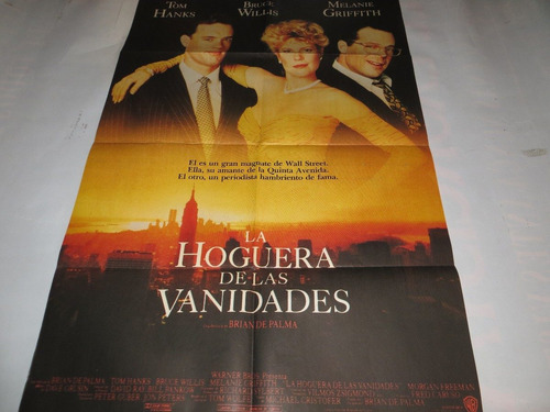 Poster Original De La Pelicula  La Hoguera De Las Vanidades