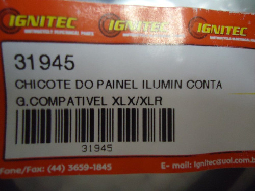 Chicote Do Painel Contagiro Xlx / Xlr