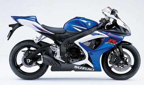 Kit Adesivos Emblemas Suzuki Gsxr 750 2007 Moto Azulbranca