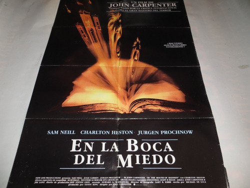 Poster Original De La Pelicula  En La Boca Del Miedo