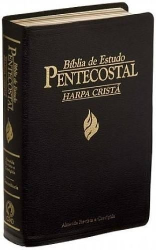 Bíblia De Estudo Pentecostal Média Com Harpa   Frete Grátis
