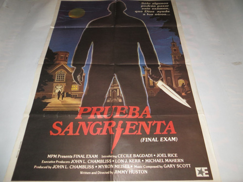 Poster Original De La Pelicula Prueba Sangrienta