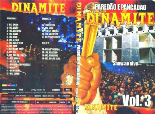 Dvd Paredão E Pancadão Dinamite Show Ao Vivo Volume 3