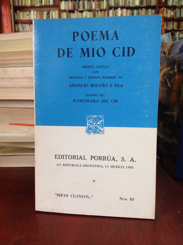 Poema Del Mío Cid - Anónimo - Clásico - Lit. Española 