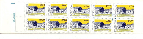 L124-portugal Carterita Con 10 Sellos Arquitectura Mnh-