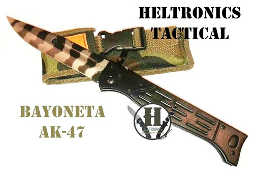 Navaja Bayoneta Ak-47 Cccp Camo Urbano - Funda Reforzada