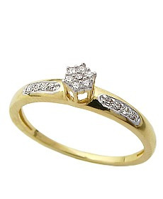 Anel Em Ouro  18k Chuveirinho De Diamantes De 1 Ponto!!a0022