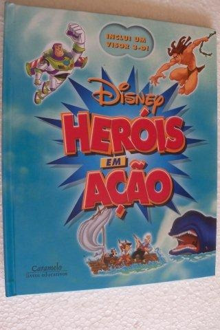 Livro Disney Heróis Em Ação - Inclui Um Visor 3 D