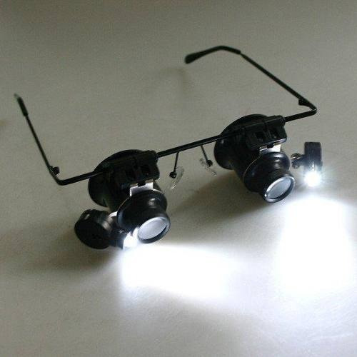Imagen 7 de 10 de Lente Lupa De Aumento X 20 Con Luces Led Ajustables Solo Env