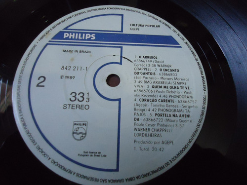 Lp Agepê Cultura Popular / Samba Mpb (c1)