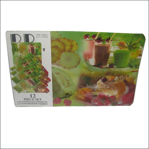 Juego De 6 Manteles Individuales + 6 Posa Vasos Cocina Hogar