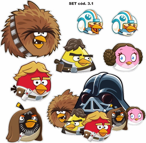 Stickers! - Vinilos Decorativos De Angry Birds Star Wars!