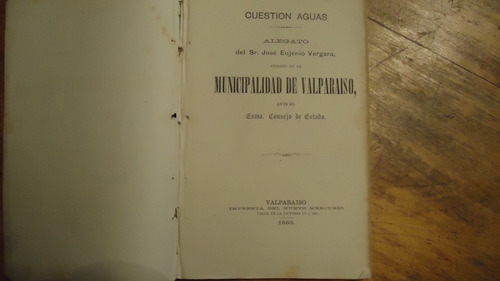 Alegato Cuestión De Aguas Municipalidad De Valparaiso