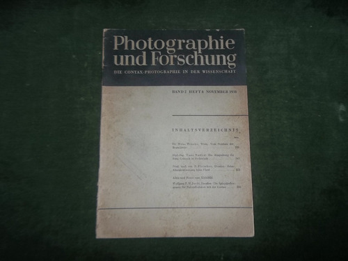 Libro Photographie Und Forschung- Num 511
