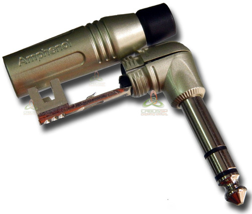 Imagem 4 de 4 de Conector P10 Amphenol Estereo 90 Graus Acps-rn Original Nf