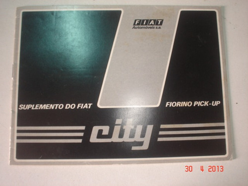 Suplemento Manual Fiat City 1981 1982 Original Fiorino Pick