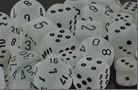 Conjunto Chessex De 7 Dados Frosted Clear & Black Rpg D&d